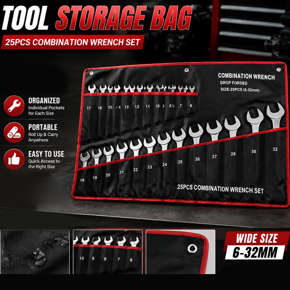 Travel Router Accessories - Canvas Wrench Roll Up Tool Bag,