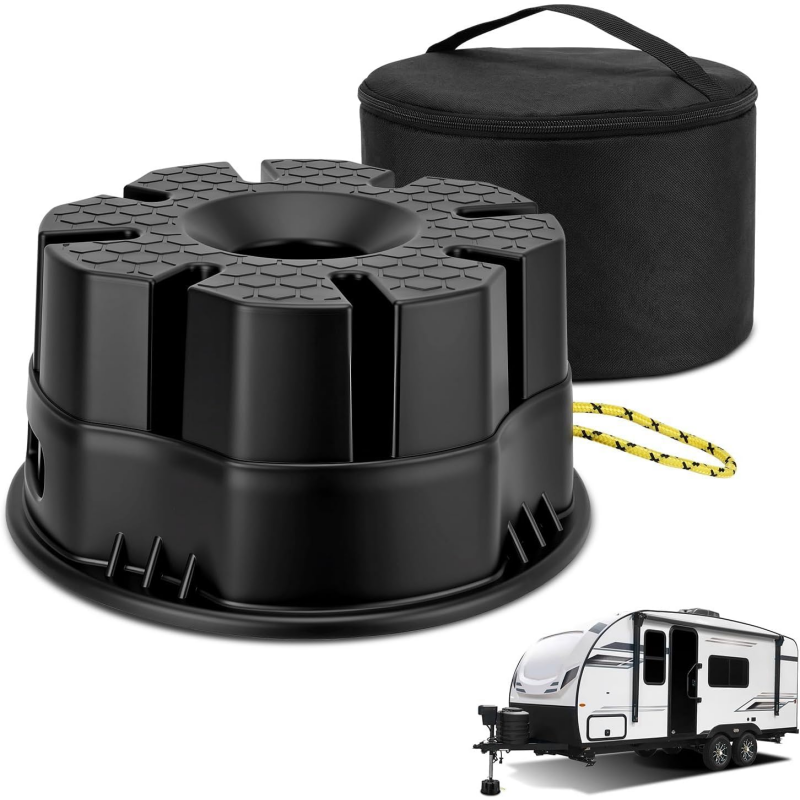 Travel Van Accessories - RV Trailer Jack Block With Bag