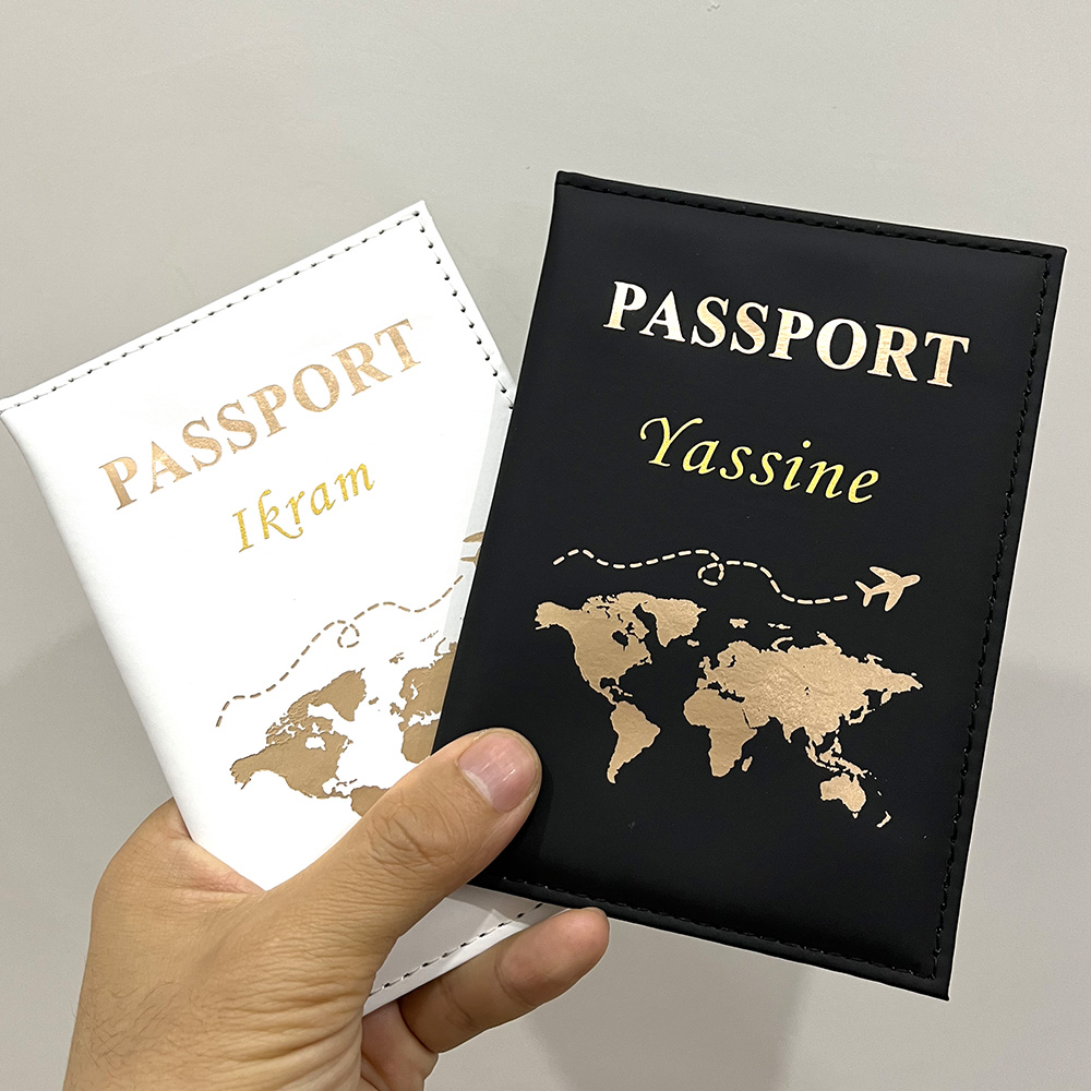 Travel Accessories Kit For Men - New Cute Personalized Passport Cover Plane
