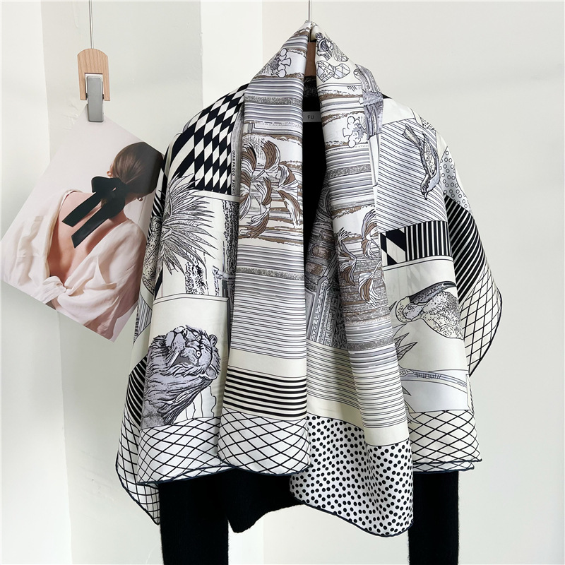 Travel Accessories Designer - Large Silk Scarfs Brands Designer Hand-rolled