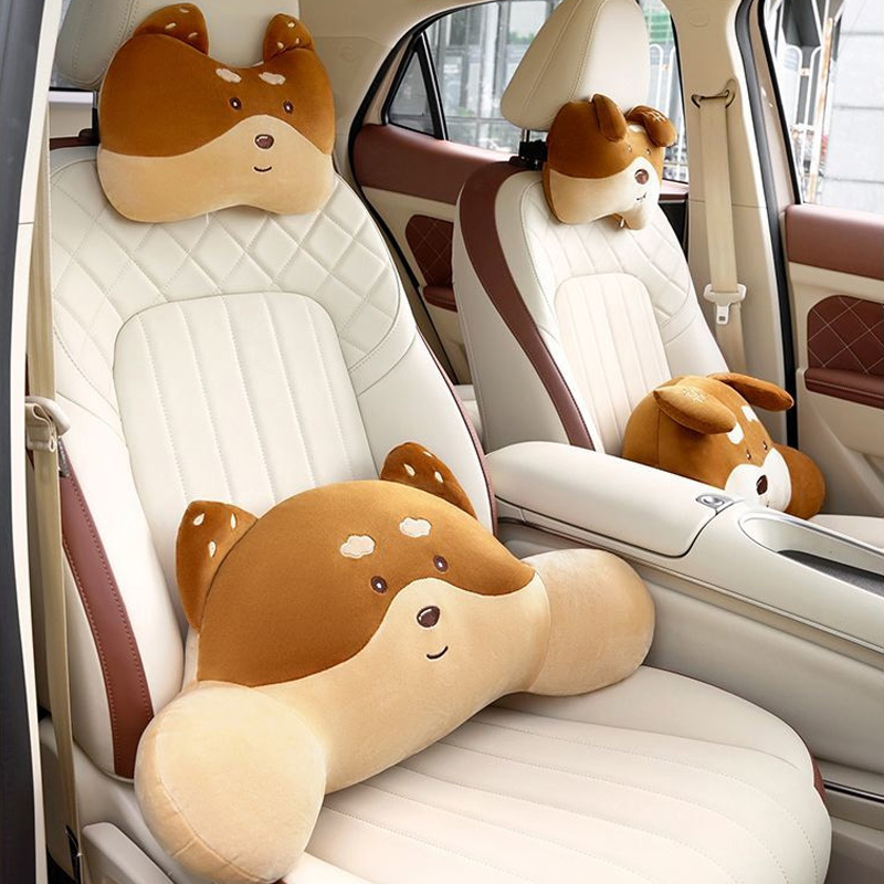 Travel Accessories Kids - Cartoon Panda Car Seat Headrest Pillow