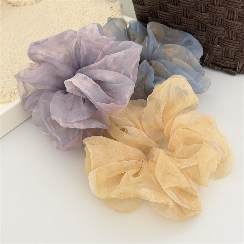 Travel Accessories Holder - 1Pc Hair Scrunchies Oversized Organza Tie