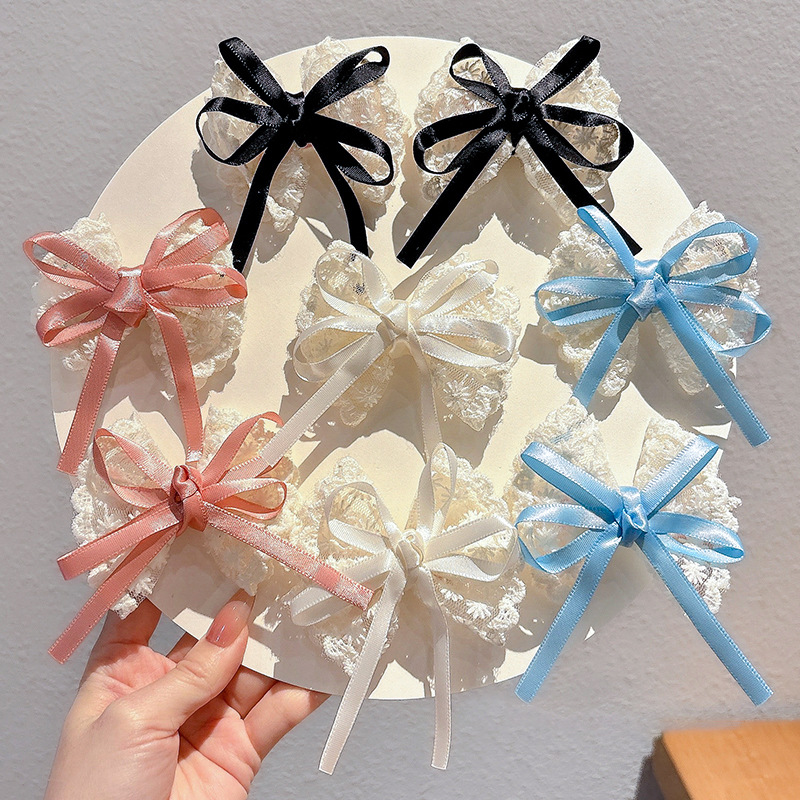 2Pcs Elegant Lace Bow Hairpins - đánh giá và giá Travel Accessories Designer