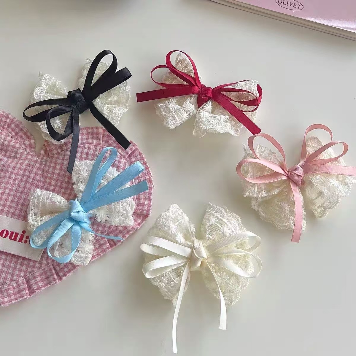 2Pcs Elegant Lace Bow Hairpins - đánh giá và giá Travel Accessories Designer
