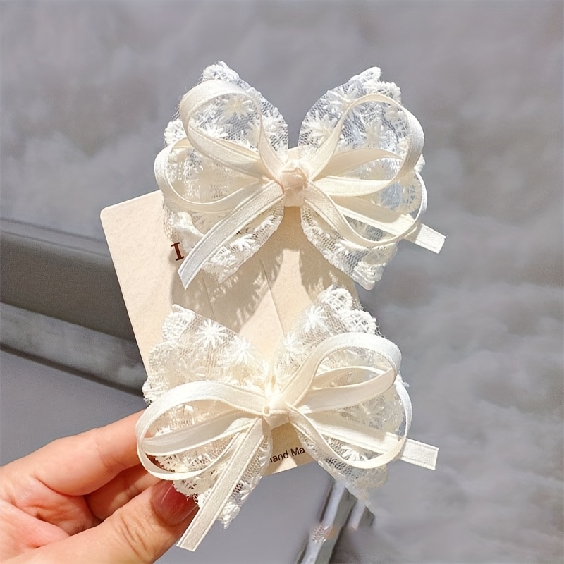 2Pcs Elegant Lace Bow Hairpins - đánh giá và giá Travel Accessories Designer