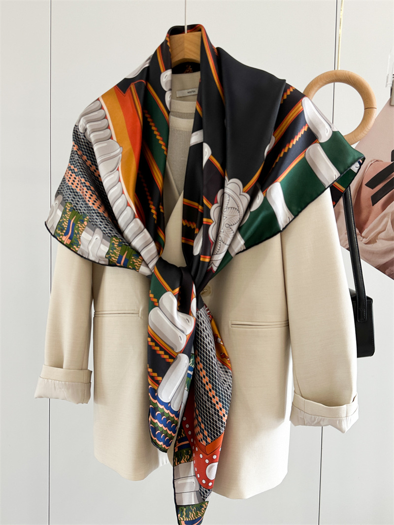 Saddle Print Silk Scarf Luxury - đánh giá và giá Travel Accessories Designer