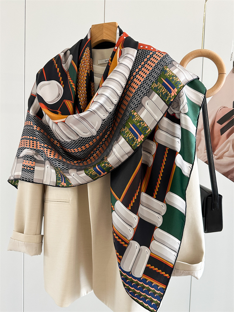 Saddle Print Silk Scarf Luxury - đánh giá và giá Travel Accessories Designer