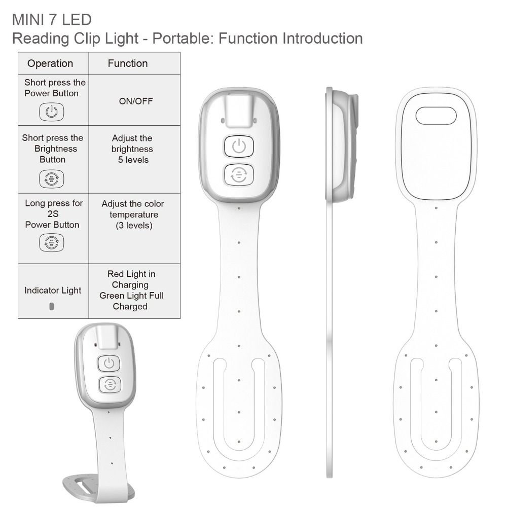 2-in-1 Clip-On Book Light with - đánh giá và giá Travel Reading Accessories