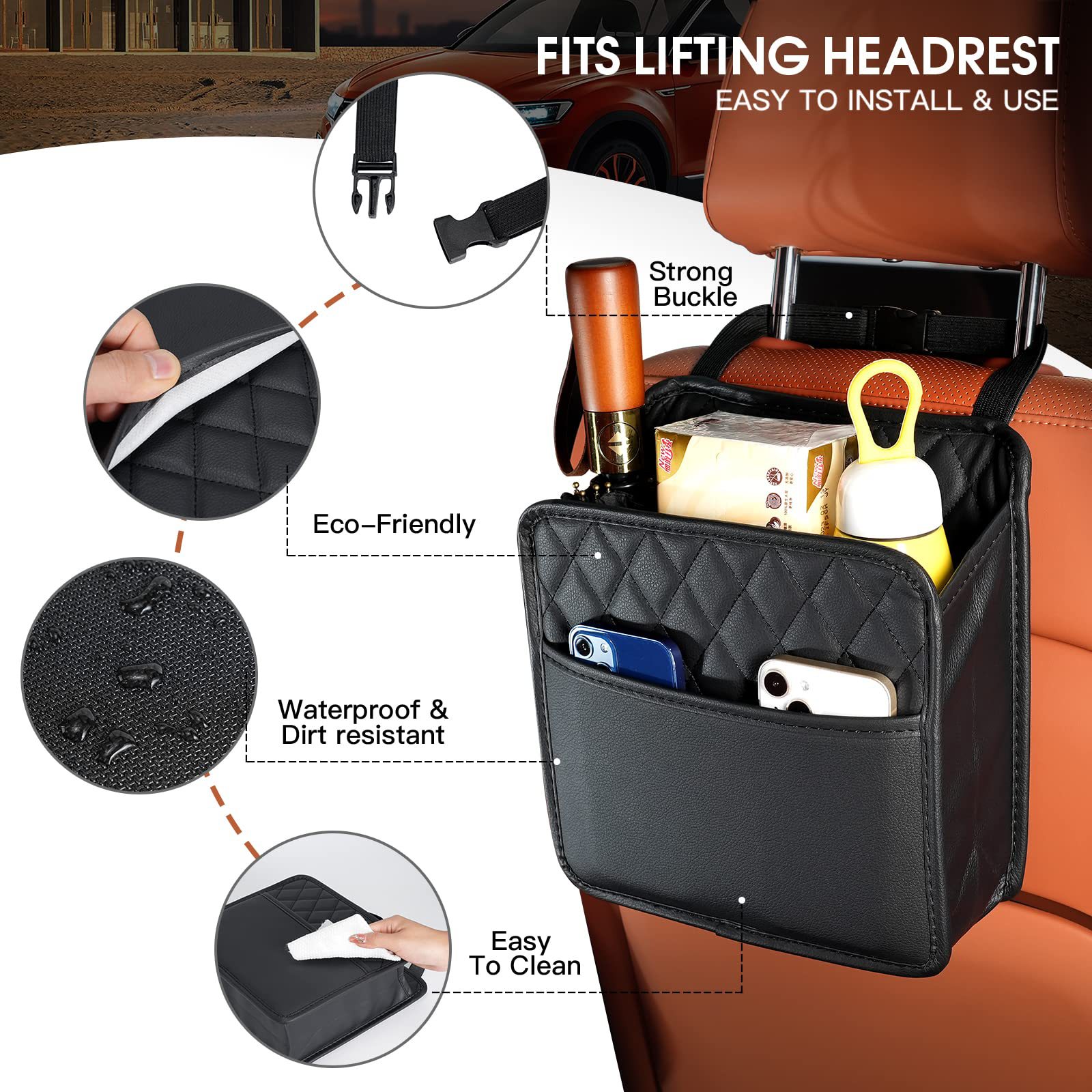 Hanging Storage Pocket Automot - đánh giá và giá Car Seat Travel Bag