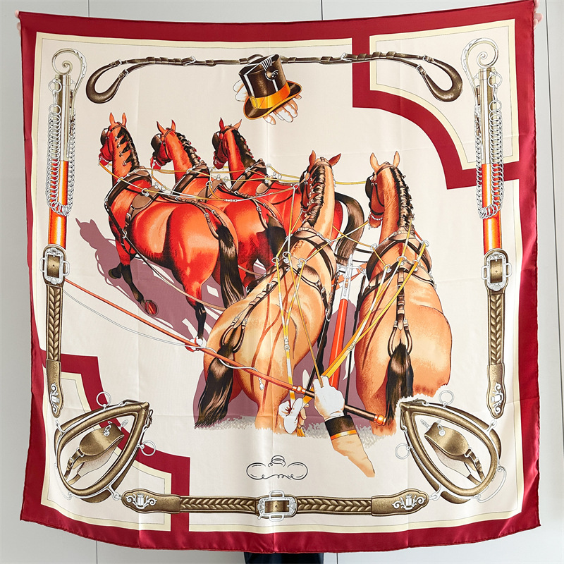 Horse Silk Scarf Luxury Design - đánh giá và giá Travel Accessories Designer