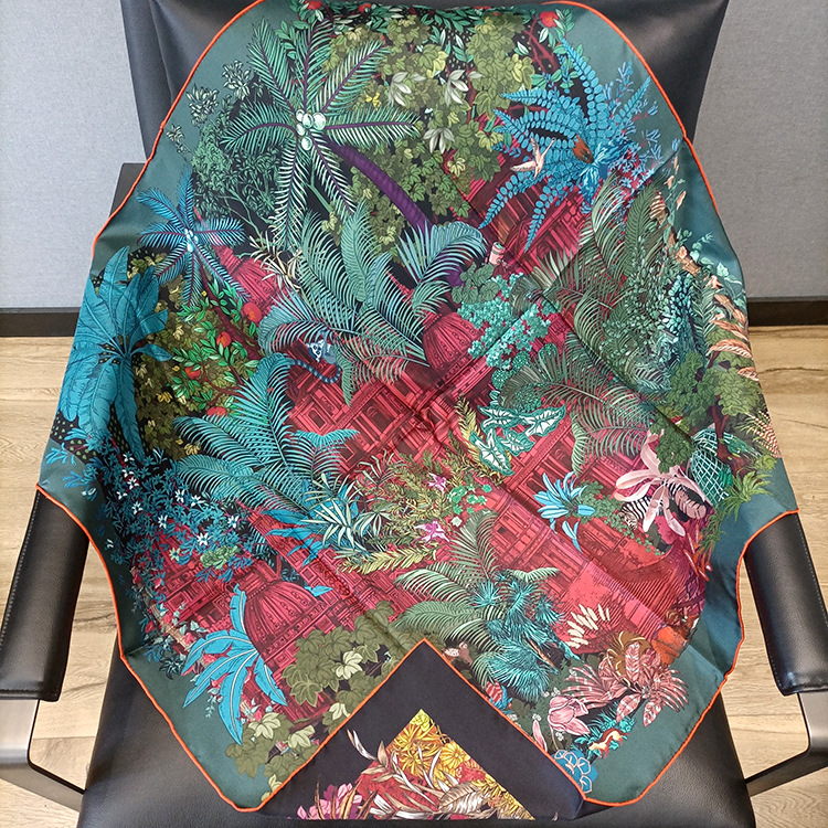 Silk Scarf 90CM Women Hand Rol - đánh giá và giá Travel Accessories Designer
