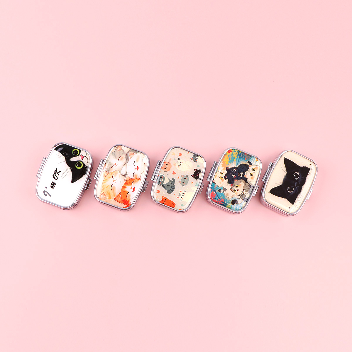 Cute Cat Pill Box 2-Compartmen - đánh giá và giá Travel Accessories In Japan