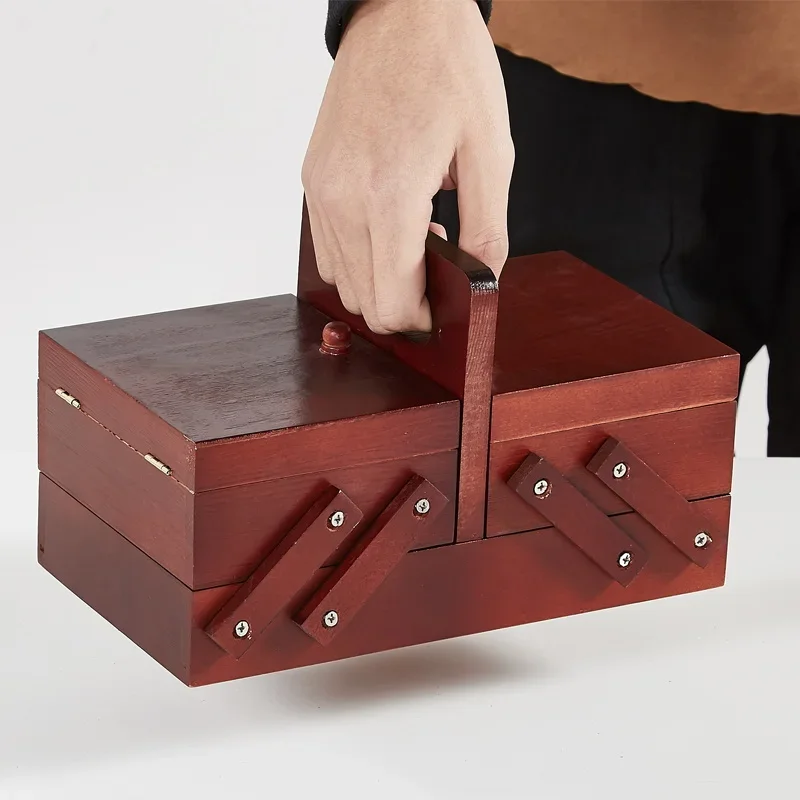 Storage Wood Box Sewing Kit Ne - đánh giá và giá Travel Accessories To Sew