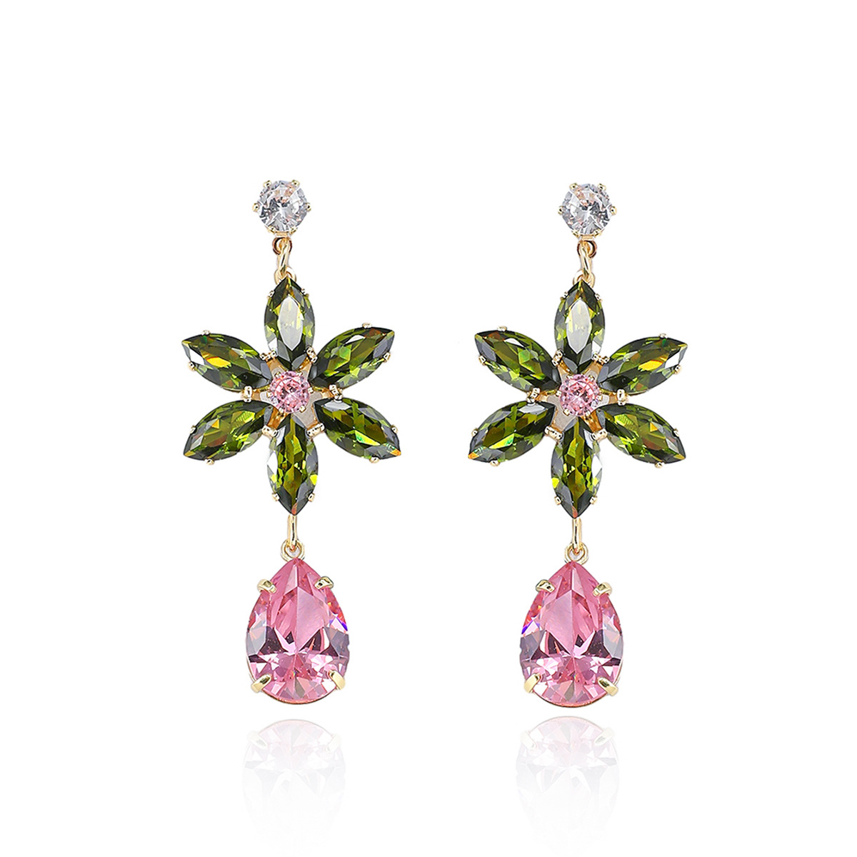 Luxury Colorful Zircon Flower  - đánh giá và giá Accessories Travel Jewelry Box