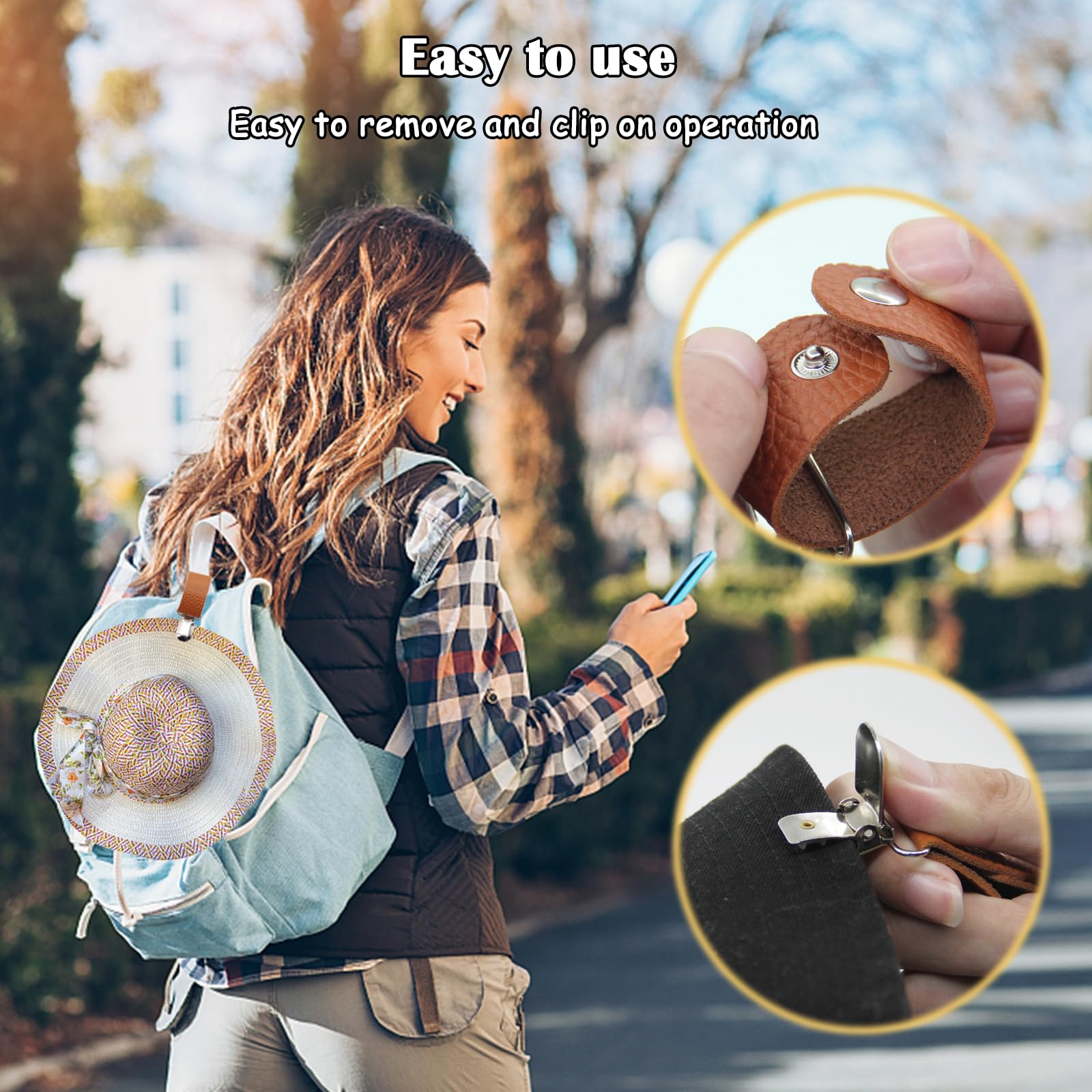 PU Leather Hat Clip for Travel - đánh giá và giá Travel Accessories Holder